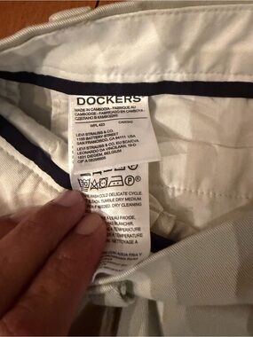 Dockers Light Beige Pants with Navy Trim